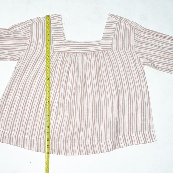 Rachel Zoe 100% LINEN Woman Stripe Top Shirt Size S - Picture 9 of 11